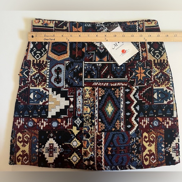 NWT M Y Showroom Boho Quilted Knit Patchwork Skort SZ L (Runs Small) 💖 - Picture 9 of 12